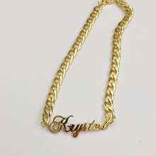 Load image into Gallery viewer, Personalized Anklet/Bracelet 5mm Cuban Link Chain
