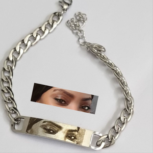 Custom Stainless Steel Eyes Cuban Link Bracelet – Gift for Him or Her