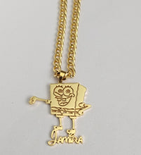 Load image into Gallery viewer, Sponge Bob Personalized Necklace
