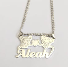 Load image into Gallery viewer, Garu &amp; Pucca Heart Pendant Necklace
