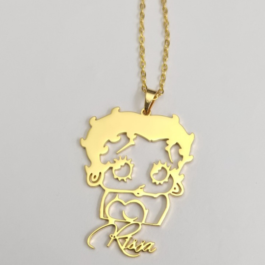 Betty Boop Personalized Name Necklace