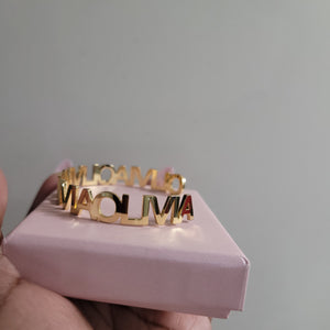 Versace Style Bangle Personalized Name Bracelet