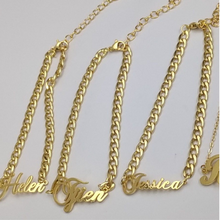 Load image into Gallery viewer, Personalized Anklet/Bracelet 5mm Cuban Link Chain
