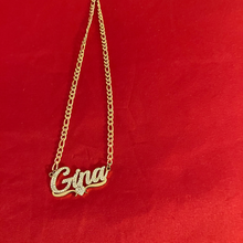 Load image into Gallery viewer, HMU Ladies CZ Heart Bar Necklace
