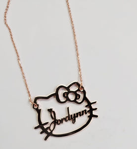 Hello Kitty Personalized Pendant Necklace