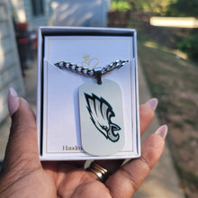 Load image into Gallery viewer, Custom Stainless Steel Eagles Dogtag Necklace – Personalized Nameplate Jewelry
