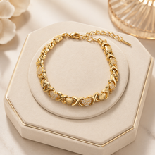 Load image into Gallery viewer, Iced Out Heart XOXO Bracelet/Anklet for Women – 5A Zircon  Jewelry
