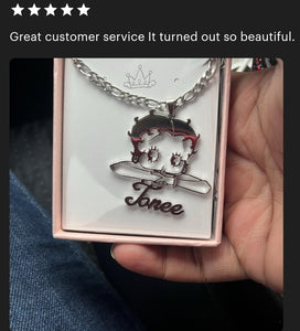 Betty Boop Personalized Necklace