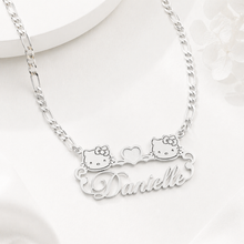 Load image into Gallery viewer, New Personalized Characters "Hello Kitty or Any Character" Heart Pendant Necklace

