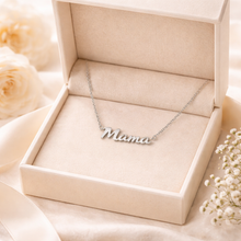 Load image into Gallery viewer, Personalized Mama Necklace Gold – Custom Name Necklace for Mom, Minimalist Script Jewelry Gift for Mother, Adjustable Chain Necklace
