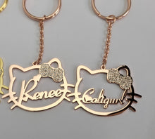 Load image into Gallery viewer, Hello Kitty 18k Gold-Plated Personalized Wallet Keychain - Stylish and Unique Accessory
