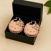 Load image into Gallery viewer, Hello Kitty Twisted Bamboo Earrings
