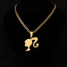 Load image into Gallery viewer, Barbie Pendant – 14K Gold-Plated Stainless Steel

