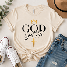 Load image into Gallery viewer, God Got Me Shirt, Christian T Shirt Women, Faith Based Tee, Religious Shirt, Minimalist Christian Shirt, Inspirational Graphic Tee, Church Outfit, Gift for Her/him
