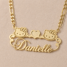 Load image into Gallery viewer, New Personalized Characters "Hello Kitty or Any Character" Heart Pendant Necklace
