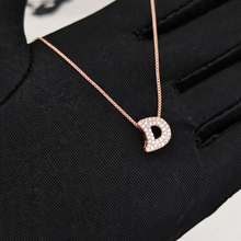Load image into Gallery viewer, Initial Letter Necklace – Gold, Silver or Rose Gold CZ Alphabet Pendant Necklace with Box Chain | Personalized Initial Jewelry Gift
