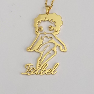 Betty Boop Personalized Pendant Necklace