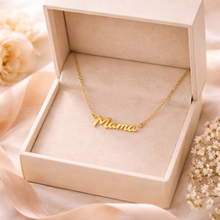 Load image into Gallery viewer, Personalized Mama Necklace Gold – Custom Name Necklace for Mom, Minimalist Script Jewelry Gift for Mother, Adjustable Chain Necklace
