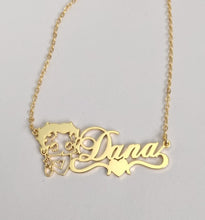 Load image into Gallery viewer, Betty Boop Heart Bar Personalized Pendant Necklace
