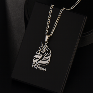 Personalized Unicorn 18k Gold-Plated Stainless Steel Name Necklace - Custom Jewelry
