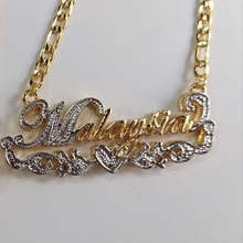 Load image into Gallery viewer, 3D Heart Personalized Double Plated Necklace
