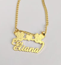 Load image into Gallery viewer, Personalized Minnie Mouse Heart Pendant Necklace
