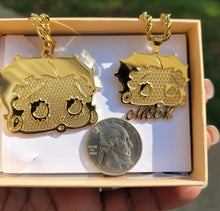Load image into Gallery viewer, 18K Real Gold-Plated Betty Boop Pendant Necklace – Personalized Stainless Steel Jewelry

