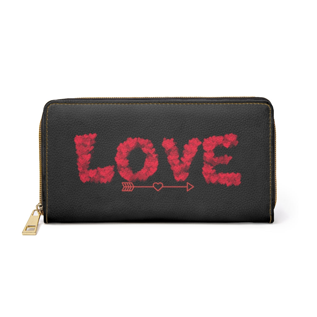 Custom Made Love Print Design Zipper Wallet