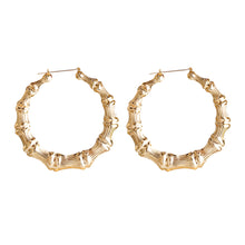 Load image into Gallery viewer, 18k Gold Plated Bamboo Earrings Without Name
