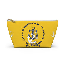 Load image into Gallery viewer, Custom Made Anchor Accessory Pouch w T-bottom

