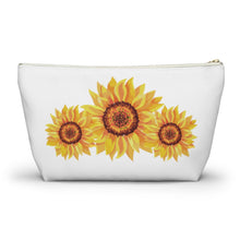 Load image into Gallery viewer, Custom Made Sunflower Accessory Pouch w T-bottom
