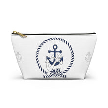 Load image into Gallery viewer, Custom Made Anchor Accessory Pouch w T-bottom
