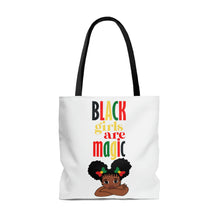 Load image into Gallery viewer, Black Girls Are Magic AOP Tote Bag
