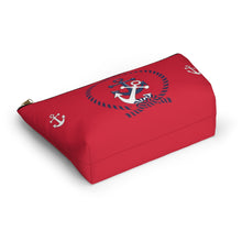 Load image into Gallery viewer, Custom Made Anchor Accessory Pouch w T-bottom
