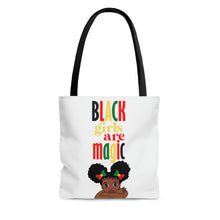 Load image into Gallery viewer, Black Girls Are Magic AOP Tote Bag
