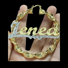 Load image into Gallery viewer, Custom Twisted  Name Earrings
