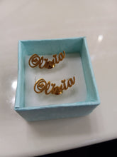 Load image into Gallery viewer, Personalized Curve Stud Earrings
