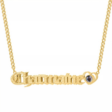 Load image into Gallery viewer, 18K Gold Plated Personalized Necklace With Heart Projection Stone
