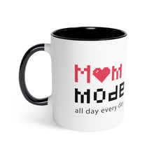 Load image into Gallery viewer, Mom Mode Black Accent Mug
