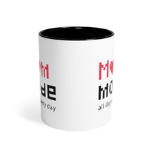 Load image into Gallery viewer, Mom Mode Black Accent Mug
