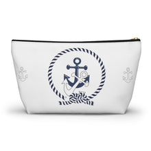 Load image into Gallery viewer, Custom Made Anchor Accessory Pouch w T-bottom
