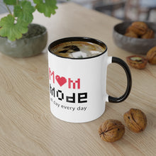 Load image into Gallery viewer, Mom Mode Black Accent Mug
