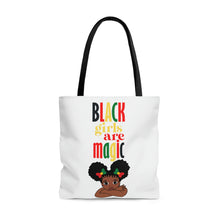 Load image into Gallery viewer, Black Girls Are Magic AOP Tote Bag
