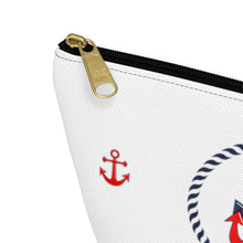 Load image into Gallery viewer, Custom Made Anchor Accessory Pouch w T-bottom

