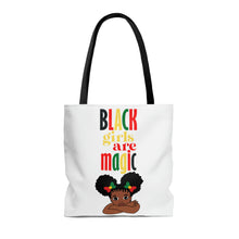 Load image into Gallery viewer, Black Girls Are Magic AOP Tote Bag
