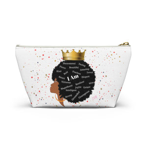 Afro Queen I Am Custom Made Accessory Pouch w T-bottom