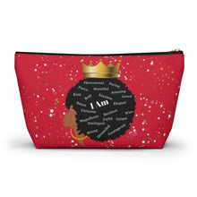 Load image into Gallery viewer, Afro I Am Custom Made Accessory Pouch w T-bottom
