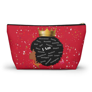 Afro I Am Custom Made Accessory Pouch w T-bottom