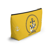 Load image into Gallery viewer, Custom Made Anchor Accessory Pouch w T-bottom
