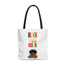 Load image into Gallery viewer, Black Girls Are Magic AOP Tote Bag
